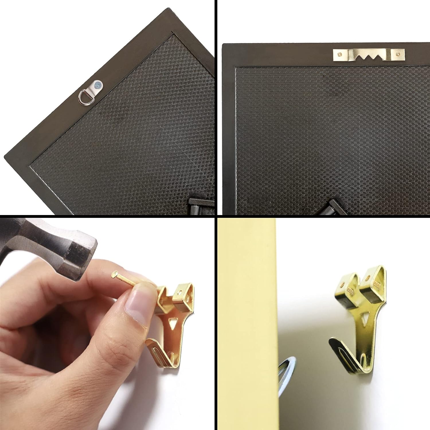 Hongway 276pcs Picture Hanging Kit, Picture Hangers, Heavy Duty Frame Hooks Assortmentwith Nails, Hanging Wire, Screw Eyes, D Ring and Sawtooth Hardware for Frames Mounting - Image 5